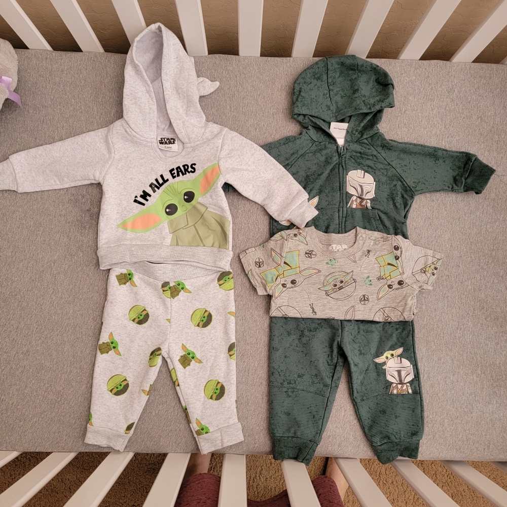 Star Wars Grogu Baby Yoda outfits 3-6 months